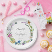 Butterfly-Wildblumen Hochzeit Pappteller (Party)