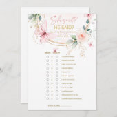 Butterfly-Wildblumen, sagte er, sie habe Spiel ges Einladung (Vorne/Hinten)