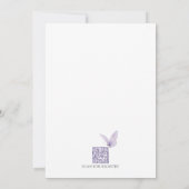 Butterfly Wildflower Baby Shower Einladung (Rückseite)