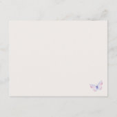 Butterfly Wildflower Bridal Shower Advice Begleitkarte (Rückseite)