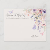 Butterfly Wildflower Bridal Shower Advice Begleitkarte (Vorderseite)