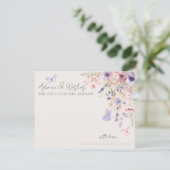 Butterfly Wildflower Bridal Shower Advice Begleitkarte (Stehend Vorderseite)