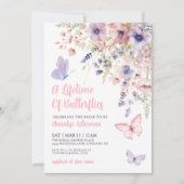 Butterfly Wildflower Bridal Shower Einladung (Vorderseite)