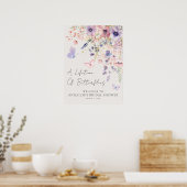 Butterfly Wildflower Bridal Shower Poster (Küche)
