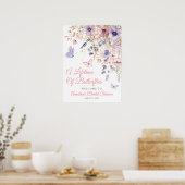 Butterfly Wildflower Bridal Shower Poster (Küche)