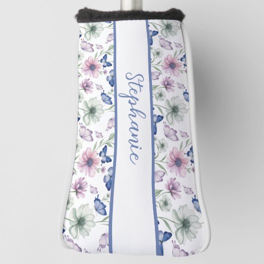 Butterfly Wildflower Golf Headcover (Rotieren 90)