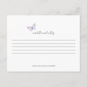 Butterfly Wildflower Recipe Begleitkarte (Rückseite)