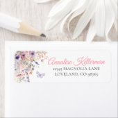 Butterfly Wildflower Return Address Label (Insitu)