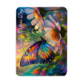 Butterfly Wildflower Sunrise Mother's Day Magnet (Vertikal)
