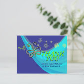 Butterfly Wind Dance Danke, Postcard Postkarte (Stehend Vorderseite)