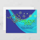 Butterfly Wind Dance Danke, Postcard Postkarte (Vorne/Hinten)