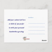 Butterfly Wind Dance Danke, Postcard Postkarte (Rückseite)