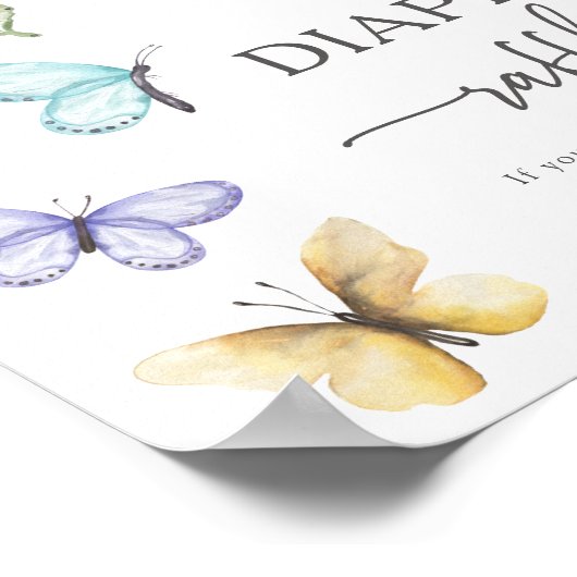 Butterfly-Windeln Poster (Ecke)