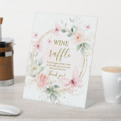 Butterfly Wine Raffle Brautparty Zeichen Sockelschild (In SItu)