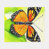 Butterfly Wing Detail Design Fleecedecke (Vorderseite (Horizontal))