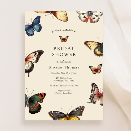 Butterfly Wings Brautparty Einladung