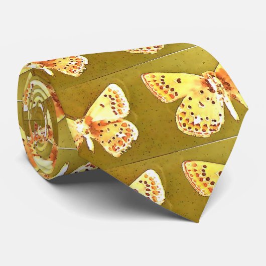 Butterfly Wings Custom Krawatte (Gerollt)