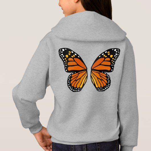 Butterfly Wings Kids Hoodie Niedlich Hoodie Hooded (Rückseite)