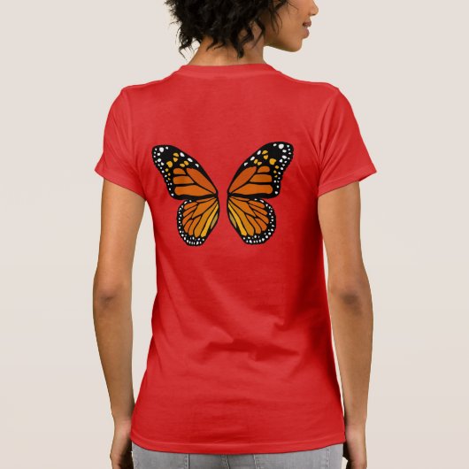 Butterfly Wings Ladys T - Shirt Niedlich Butterfly (Rückseite)
