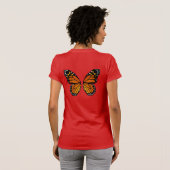 Butterfly Wings Ladys T - Shirt Niedlich Butterfly (Schwarz voll)