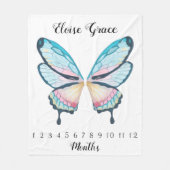 Butterfly Wings Milestone Blanket Fleecedecke (Vorderseite)