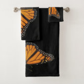Butterfly Wings Monarch Orange Wings Foto Badhandtuch Set (Insitu)
