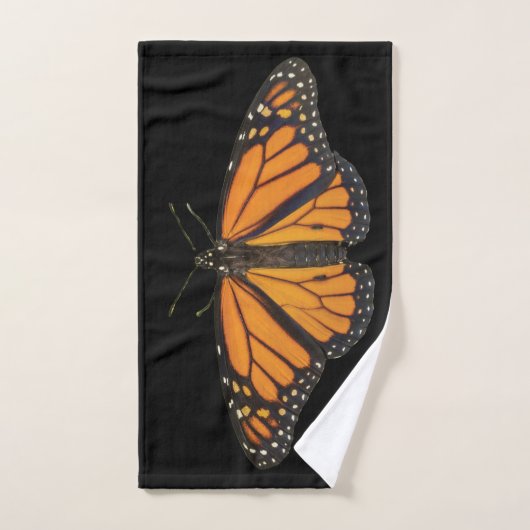 Butterfly Wings Monarch Orange Wings Foto Badhandtuch Set (Handtuch)