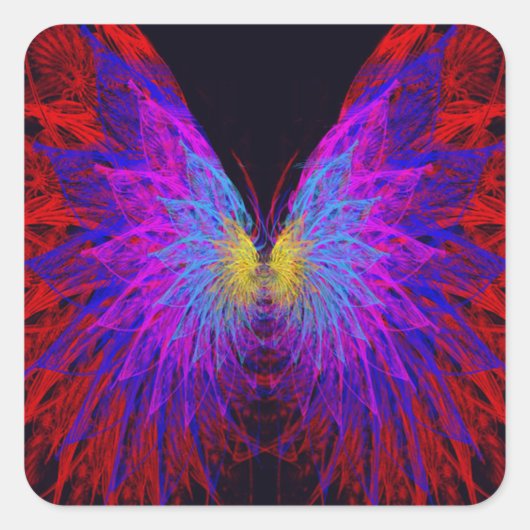 Butterfly Wings Quadratischer Aufkleber (Vorderseite)