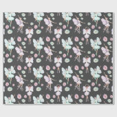 Butterfly Wings Tancing Ballerina Geschenkpapier (Flach)