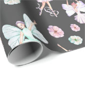Butterfly Wings Tancing Ballerina Geschenkpapier (Rolleneckpunkt)