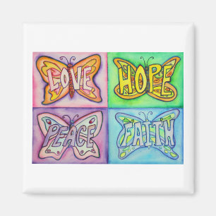 Butterfly Wings Word Art Inspiration Kühlschrankma Magnet