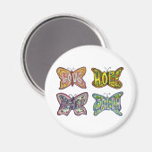 Butterfly Wings Word Art Inspiration Kühlschrankma Magnet (Vorderseite/Rückseite)