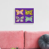 Butterfly Wings Word Art Wrapped Canvas Malerei Leinwanddruck (Insitu (Wohnzimmer))