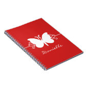 Butterfly-Wirbel-Notebook, rot Notizblock (Rechte Seite)