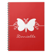 Butterfly-Wirbel-Notebook, rot Notizblock (Vorderseite)