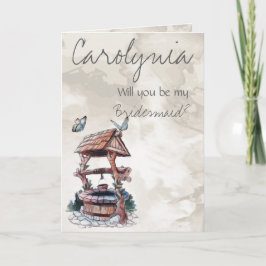 BÜTTERFLY WISHING GUT BRIDESMAID INVITE EINLADUNG