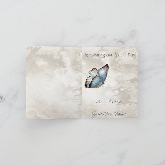 BÜTTERFLY WISHING GUT DANKE (Innenseite)