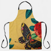 Butterfly with a bush kitchen apron schürze (Vorderseite)