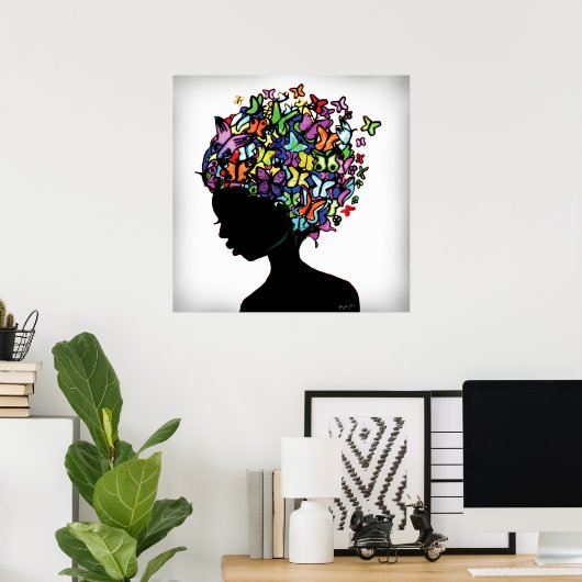 Butterfly Woman Poster (Heimbüro)