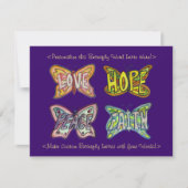 Butterfly Word Art Custom Design Einladungen (Vorderseite)