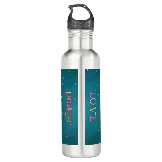 Butterfly Word Art Inspiration Boho Edelstahlflasche (Rückseite)