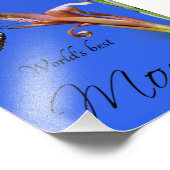 Butterfly "World's Best Mama" Foto Print (Ecke)