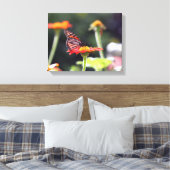 Butterfly Wrapped Canvas Leinwanddruck (Insitu (Schlafzimmer))