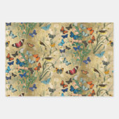 Butterfly Wrapping Paper Flat Sheet Set 3 Geschenkpapier Set (Vorderseite 2)