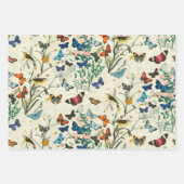 Butterfly Wrapping Paper Flat Sheet Set 3 Geschenkpapier Set (Vorderseite)