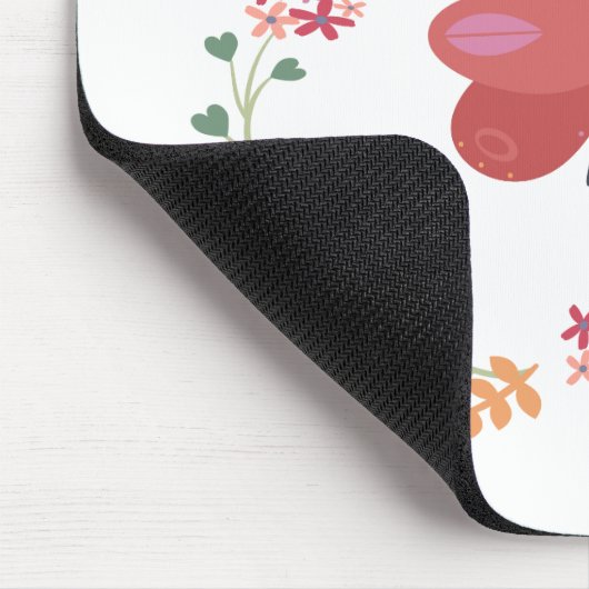 Butterfly Wreath Mouse Pad Mousepad (Ecke)