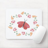 Butterfly Wreath Mouse Pad Mousepad (Mit Mouse)