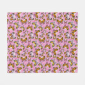 Butterfly Y2K vibe orange Fleecedecke (Vorderseite (Horizontal))