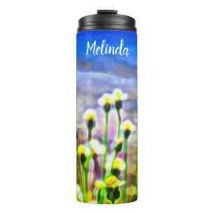 Butterfly Yellow Floral Blue Sky Thermosbecher