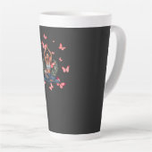 Butterfly Yoga Pose Zen Illustration Milchtasse (Rechte Ecke)